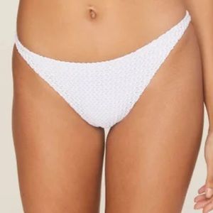 NWT- ANDIE SWIM X Demi Moore The Tropez Bikini Bottom || White Crochet